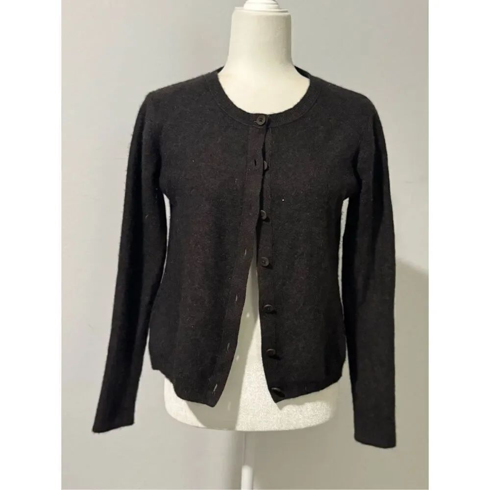 Inhabit Brown button front Cashmere sweater M